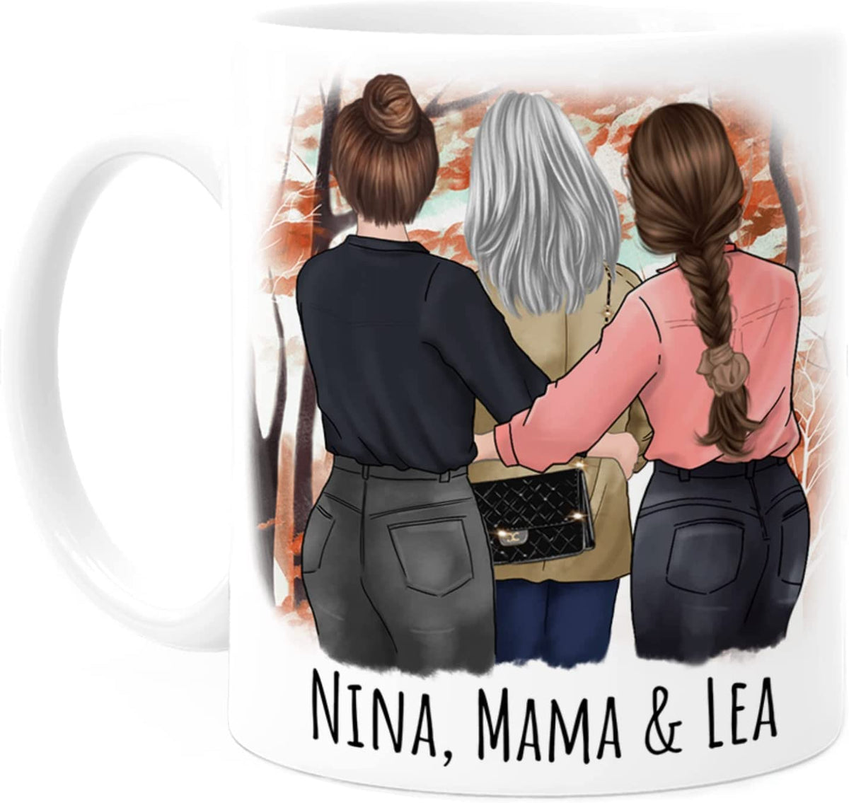 Personalisierte Tasse Für Mama And 2 Töchter Mit Vielen Personalisierungsoptionen Tassenliebling 2182