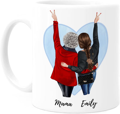 Personalisierte Tasse von Tassenliebling für 1 Mutter und 1 Tochter #tassenart_normal