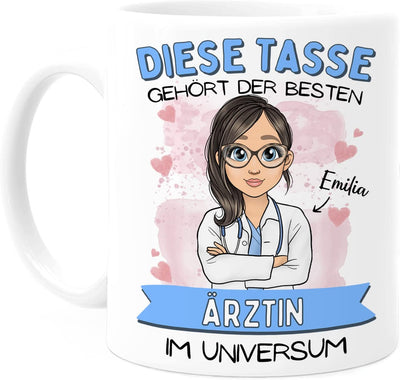 Personalisierte Tasse von Tassenliebling Beste Ärztin im Universum
