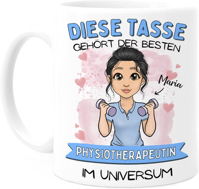 Personalisierte Tasse von Tassenliebling Beste Physiotherapeutin im Universum