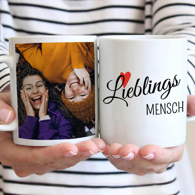 Fototasse mit Spruch